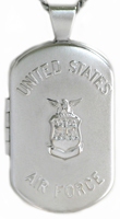 L1204 Air Force dog tag locket