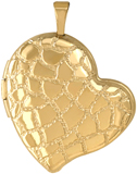 L9521 reptile pattern stock curve heart locket