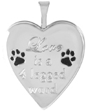 sterling heart pet locket