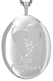 L8021 cat oval locket