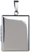L8500 sterling rectangle locket