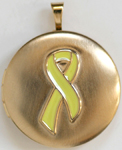 C1141 Gold Yellow RIbbon Locket