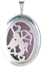 L7111 cupid overlay oval locket