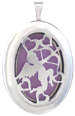 L8098 cherub 20mm oval locket