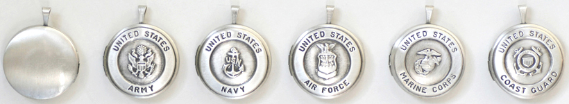 22mm  Round Military Lockets