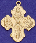 C133 gold four way cross