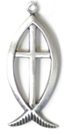 Fish with cross medal