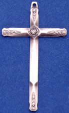 C286 large ornate cross necklace