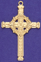 C384 very large gold fancy cross