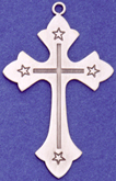 C252 sterling medium fancy cross