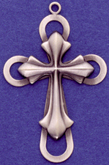 C277 fancy sterling cross