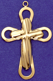 C288 fancy sterling cross