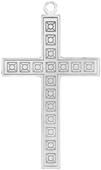 C488 fancy sterling cross