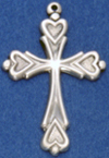 C434 silver ornate cross