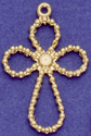 C70 Gold cross with stone