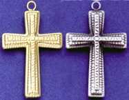 C254 sterling hollow cross