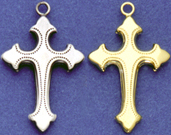 C266 gold hollow cross