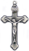 C190 sterling plain crucifix