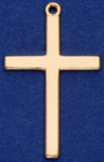 C91 large gold plain cross
